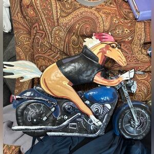 Colorful Metal Horse Motorcycle Wall Art